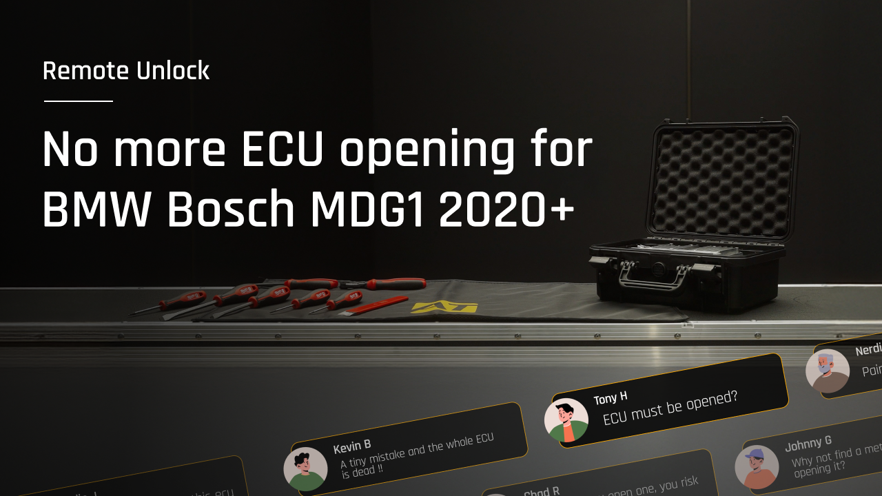 Remote Unlock for BMW Bosch MDG1 2020+ now works without opening the ECU!