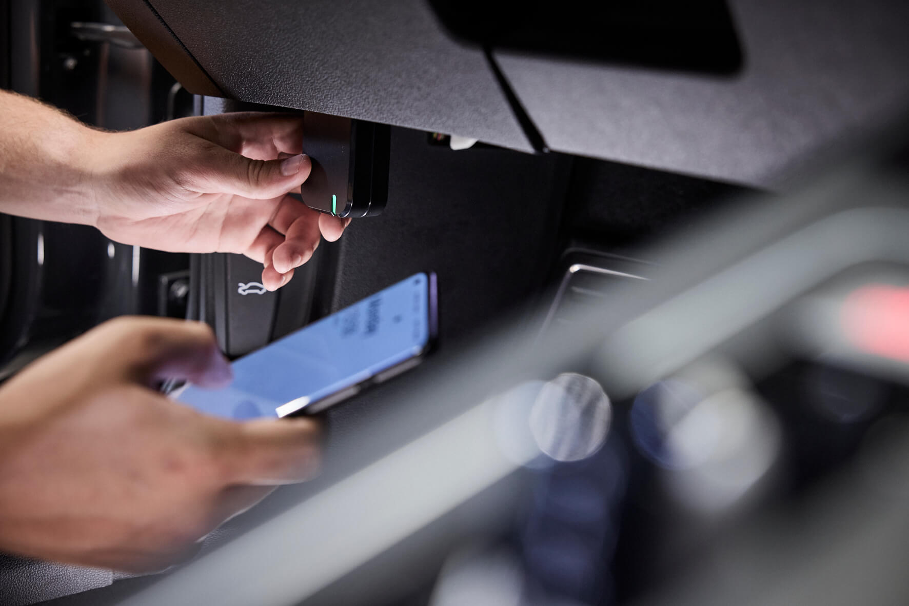 AT One tool in use inside a car