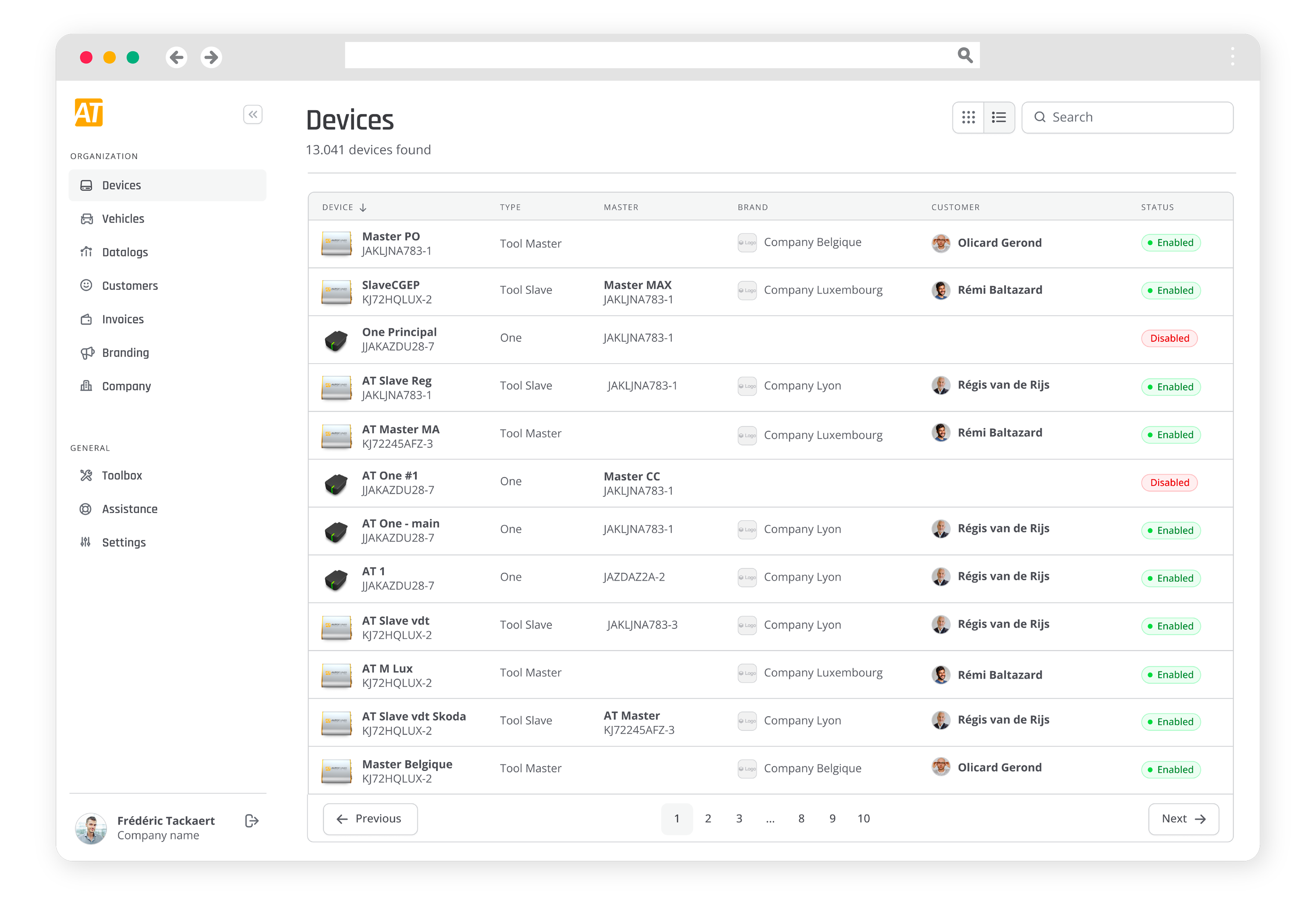 AT Cloud mockup with application