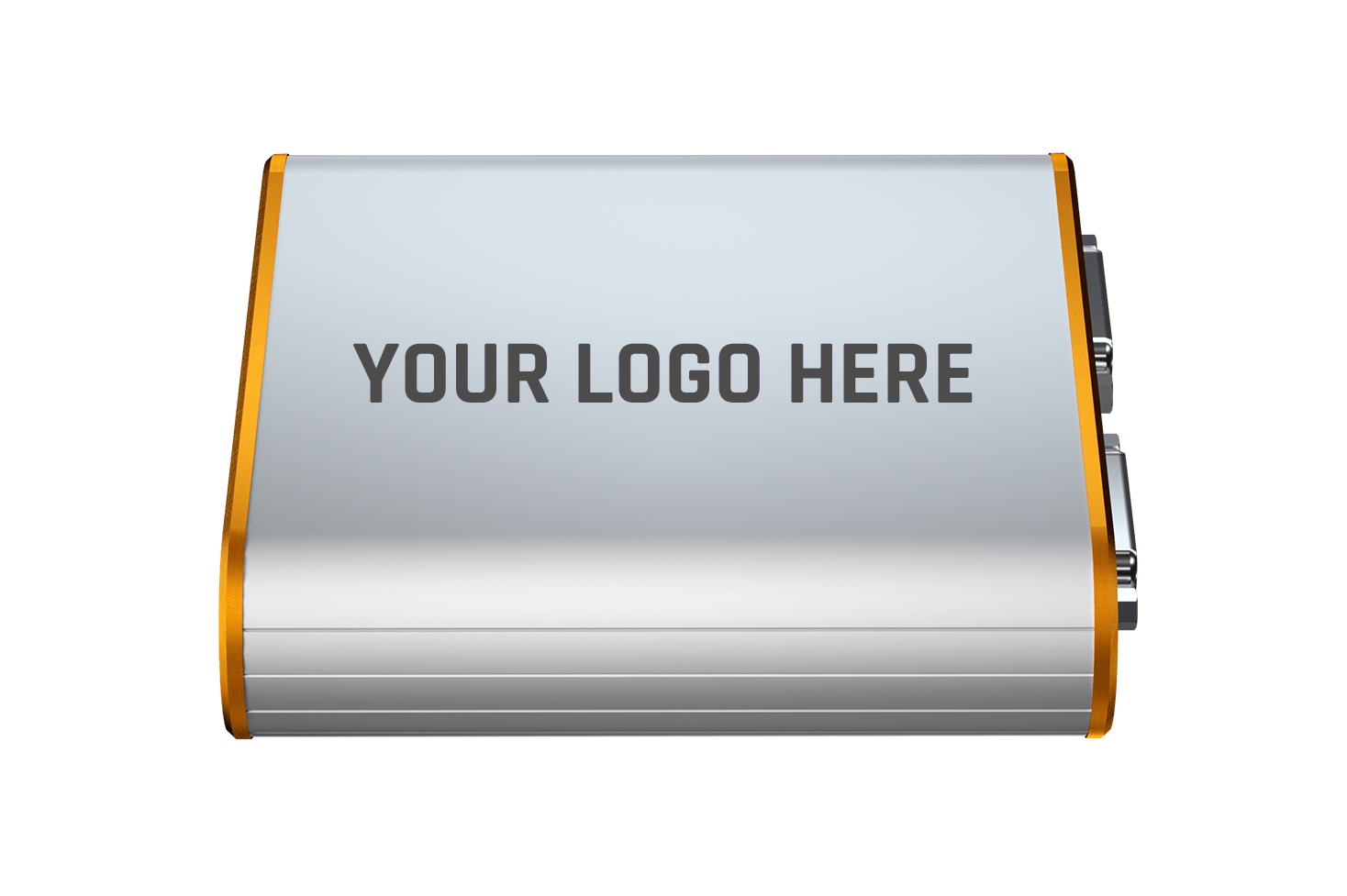 Silver/orange custom logo